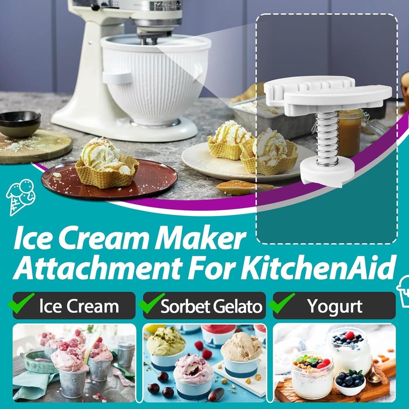 Joworthy Ice Cream Maker Attachment Fits for KitchenAid 4.5 & 5QT & 6QT Stand Mixers - Drive Assembly Replacement for KitchenAid Ice Cream Maker - Image 3